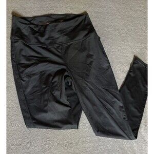 Seven 7 For All Mankind Faux Leather Leggings Full Length Size Medium Gray